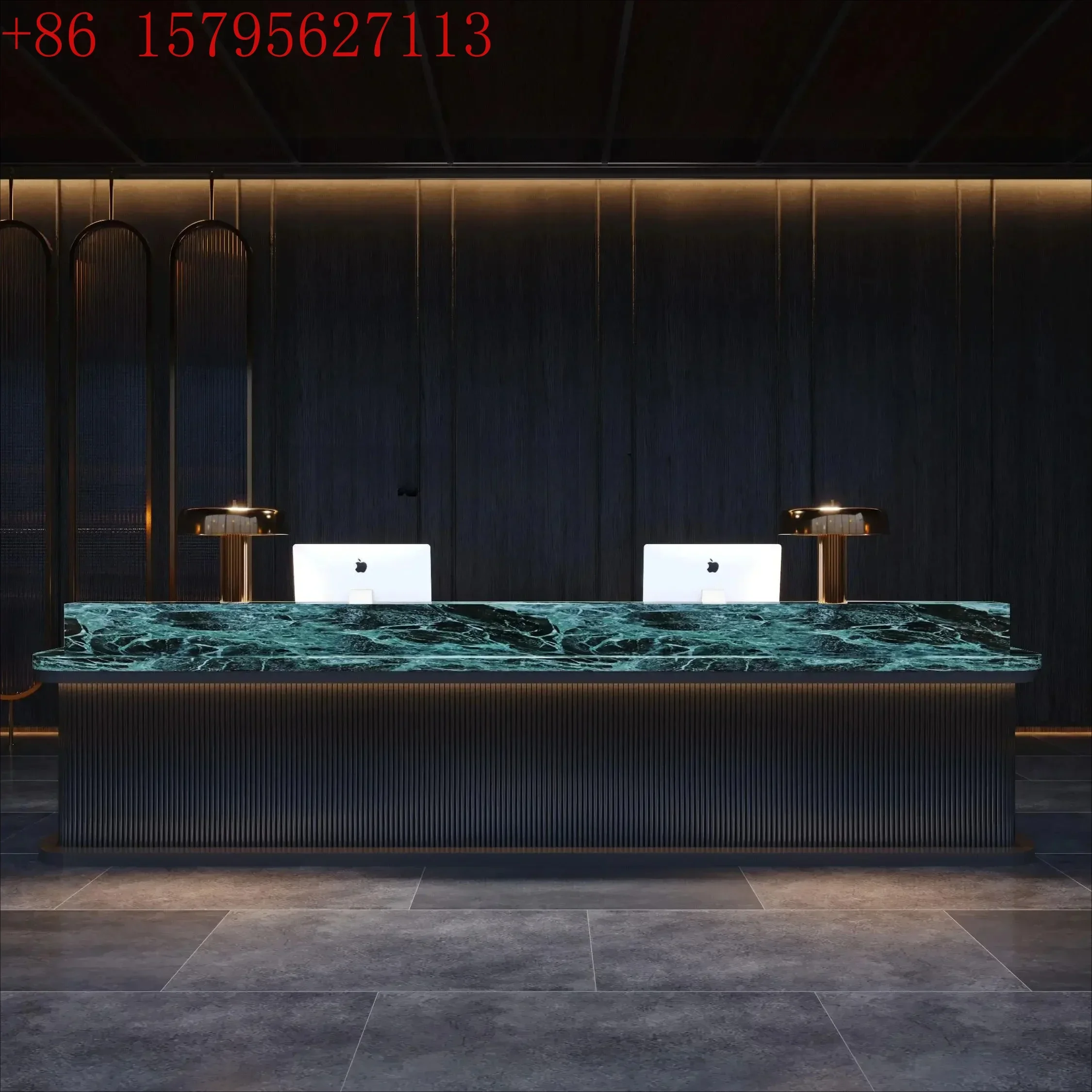 02 Modern hotel lobby reception desk gym sales office company, bath center checkout page customization
