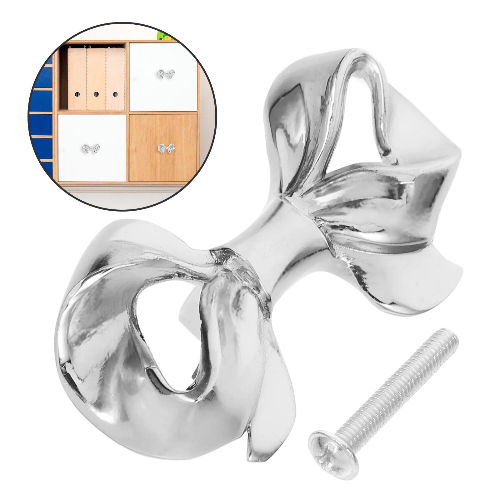 

Brass Bow Dresser Knobs Elegant Bow Shape Cabinet Handles Vintage Drawer Pulls for Kitchen Wardrobes Furniture Hardware Supplies