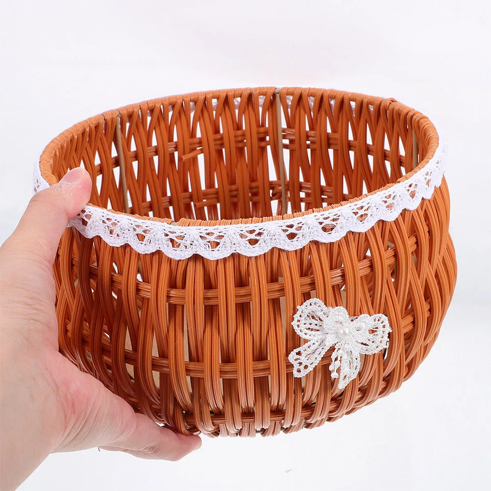 

Rattan Woven Flower Basket Grey Versatile Home Decor Planters Succulents Storage Natural Ambiance Rustic Design