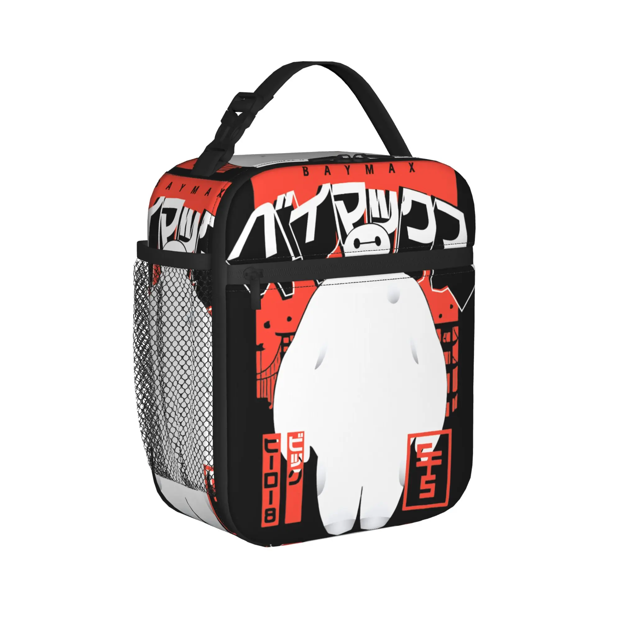 B-Big Hero 6 Lunch Bag For Men  Custom Lunch Box Kawaii Outdoor Picnic Cooler Bag Portable Zipper Oxford Thermal Lunch Bags