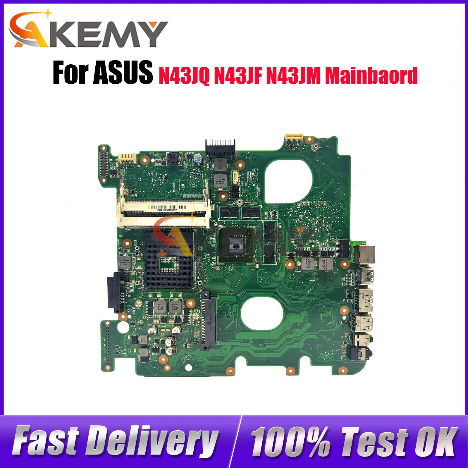 

Материнская плата для ноутбука N43JQ для ASUS N43JF N43J N43JM N43JQ, материнская плата для ноутбука Цей товар есть в наличии, 100% тестирование, ОК, быстрая доставка