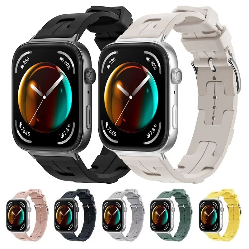 Silicone Sport Strap Comfortable Sport Band Replacement Sport Watchband Bracelet Wristband for Huawei Watch FIT 3 Accessories