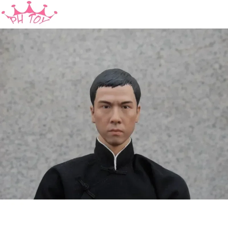 

1/6 Scale Asian Movie Star Donnie Yen Head Sculpt Martial Master Ye Wen Head Carving Model for 12in Action Figure Accessory