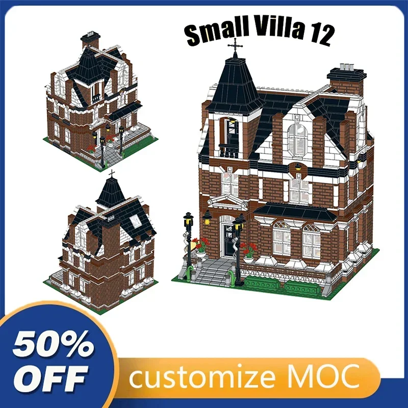 

3569PCS Customized MOC Modular Small Villa 12 street view Model Building Blocks Bricks Children birthday toys Christmas gifts