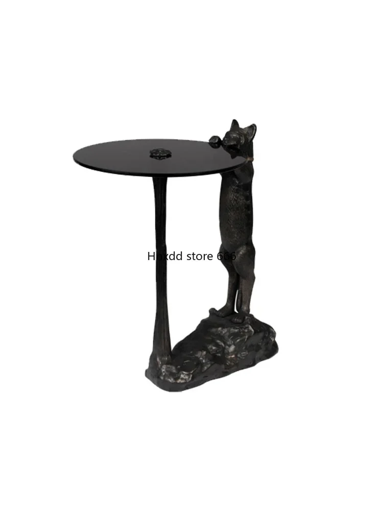 Nordic modern dark wind fiberglass cat coffee table