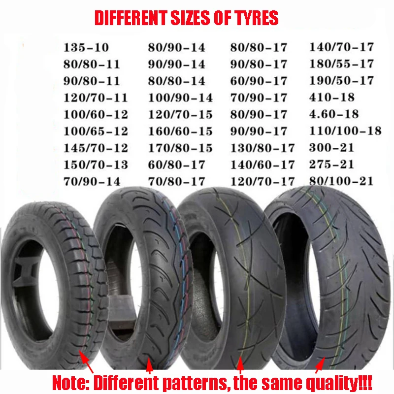 Neumático Sin Cámara para Motocicleta 110/120/140/150/160/180/200 para Honda Yamaha Suzuki Qjmotor Benelli, Llanta de 17 Pulgadas para Motocicleta de Alta Velocidad