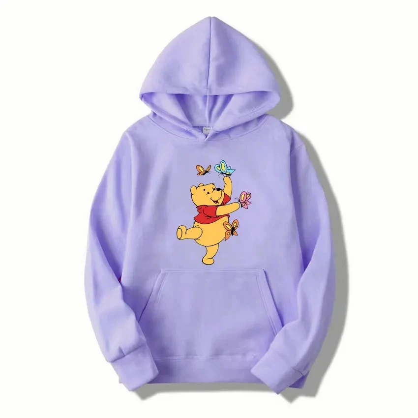 

Disney Cartoon Hoodies Kawaii Bear Winnie The Pooh Women Harajuku Cute Anime Y2K Graphic Streetwear Sweatshirt 90s Hoody Female