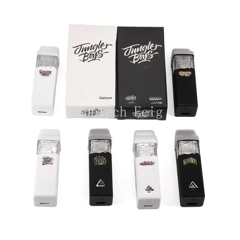 10 stücke Dschungel jungen Vape Pen E-Zigaretten 1ml 2ml wiederauf ladbare Pod Kit 350mah Keramik spule leere Patrone Vapor izer für dickes Öl