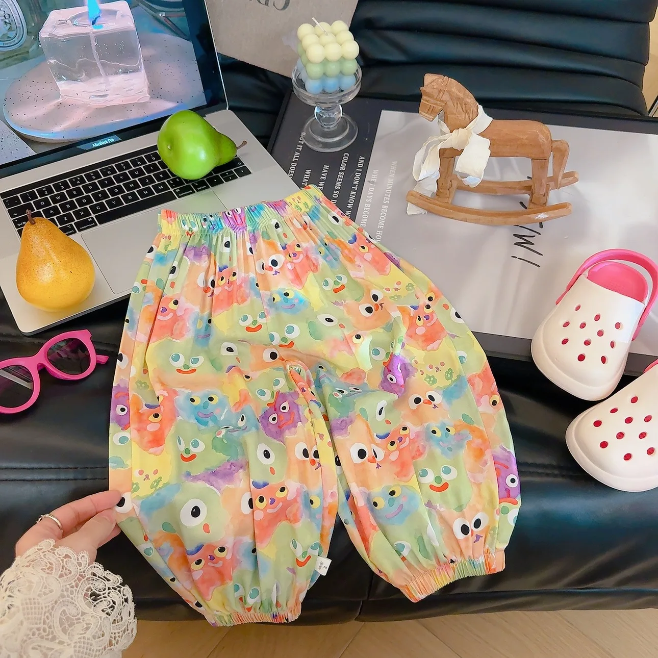 Children's Pants Girls Summer Floral Loose Trousers Mosquito Proof Pants