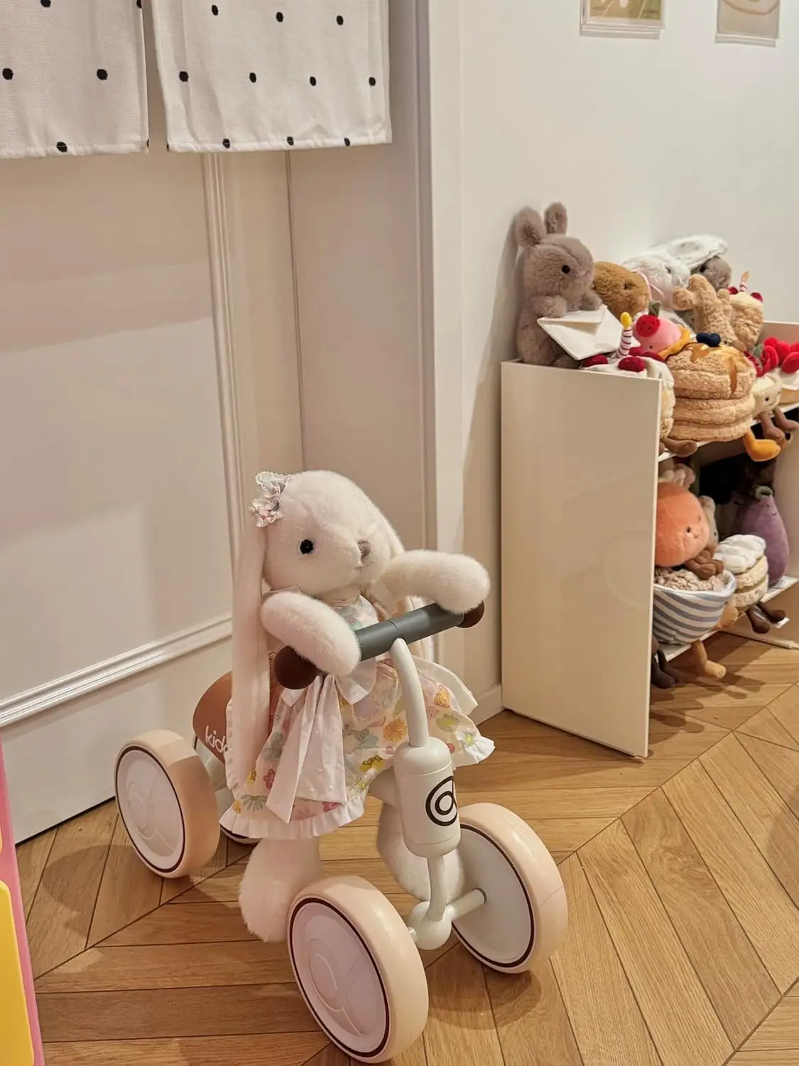 Bicicleta de equilíbrio para bebês de 1 ano, brinquedos para crianças pequenas, presente de primeiro aniversário, primeira bicicleta para crianças (branca)