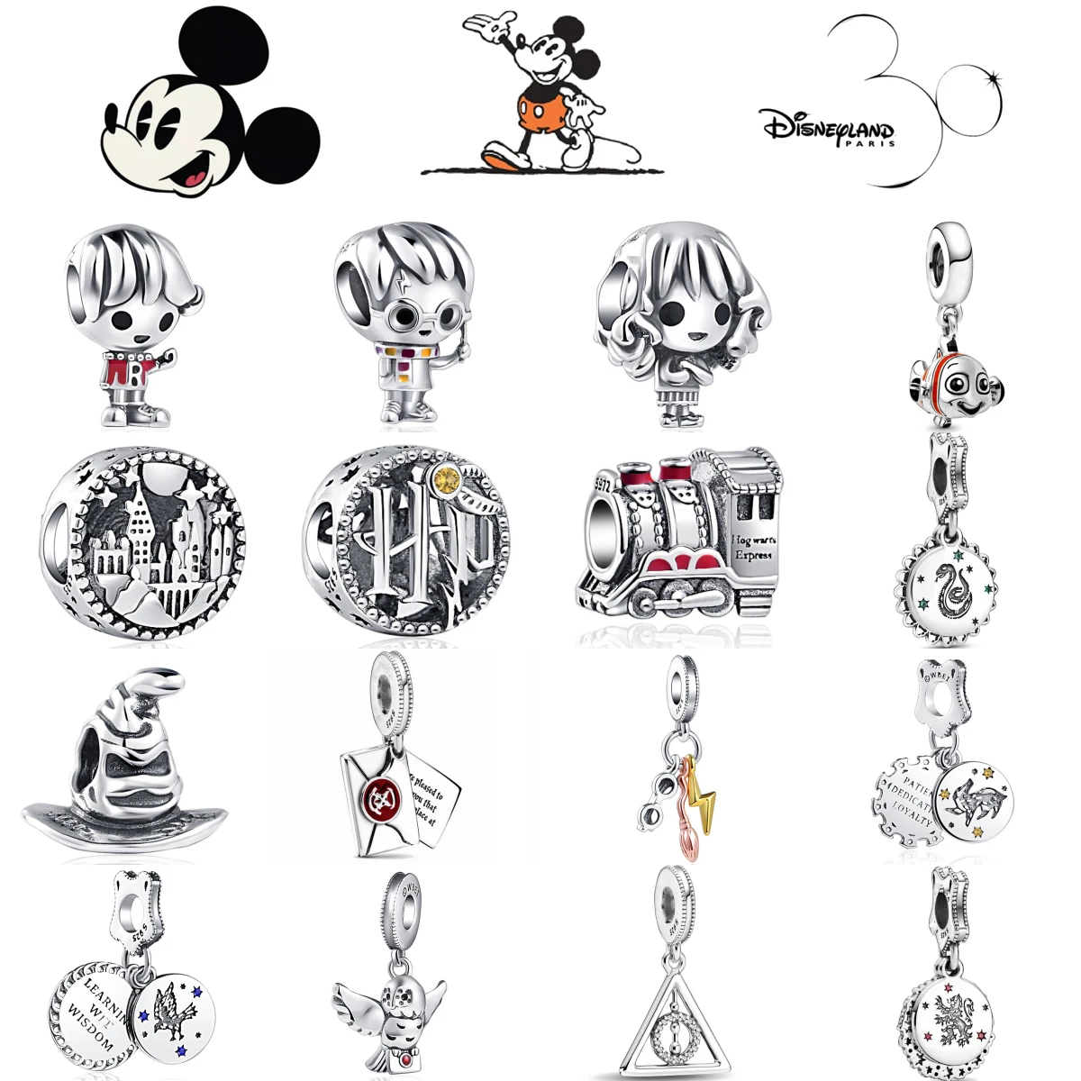 

Новая серебряная волшебная шляпа Miniso 925, милые подвески в виде рыбы-локомотива, подвески, бусины, подходят для оригинального браслета, ювелирные изделия «сделай сам» для женщин