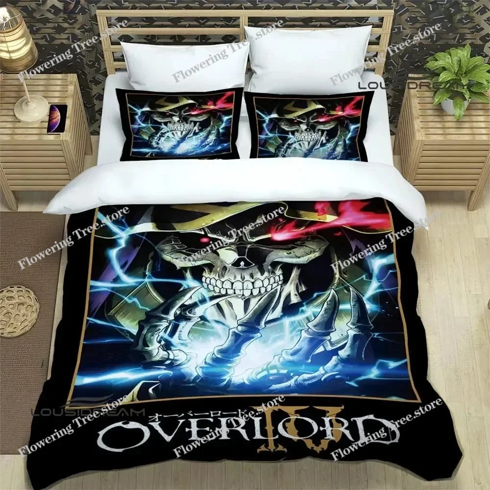 Overlord Cartoon Printed Bedding Sets Exquisite Bed Supplies Set Duvet Cover Bed Comforter Set Bedding Set Luxury Birthday Gift