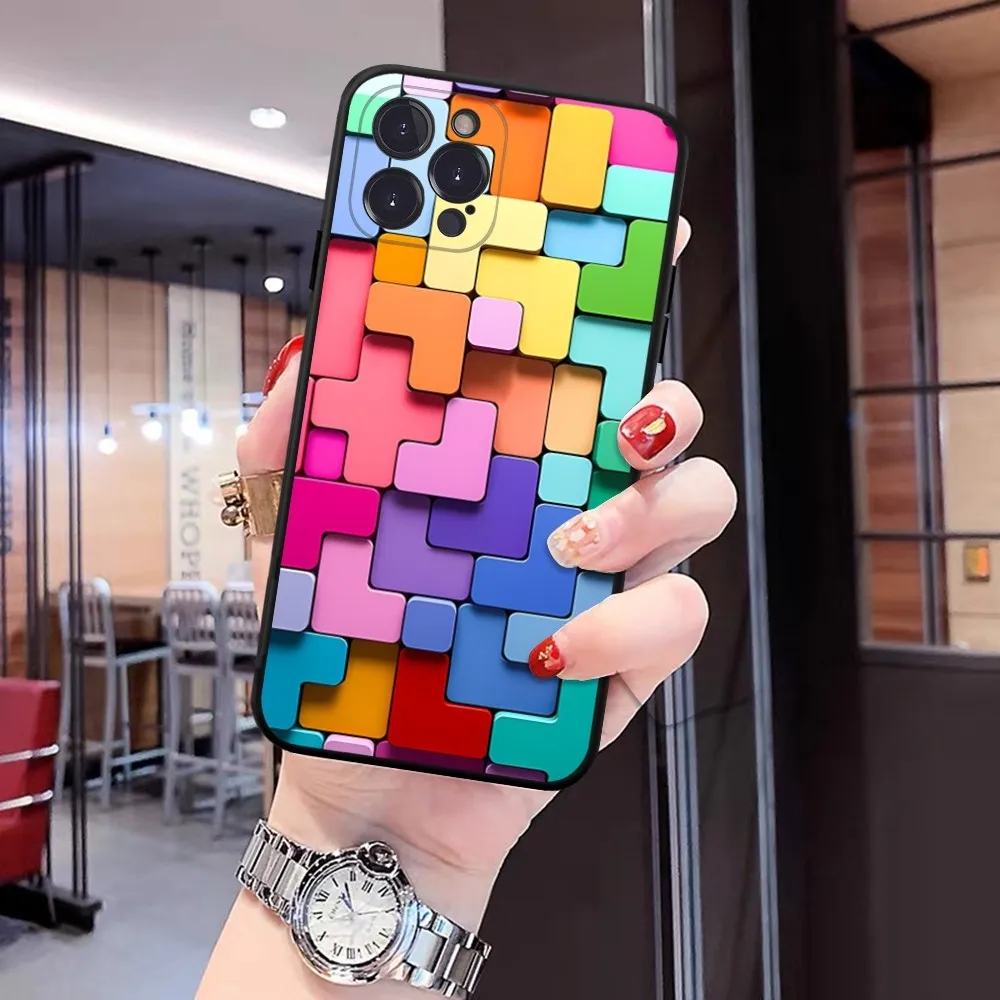 Interesting Puzzle Phone Case For iPhone 15 14 13 12 Mini 11 Pro XS Max X XR SE 6 7 8 Plus Soft Silicone Cover