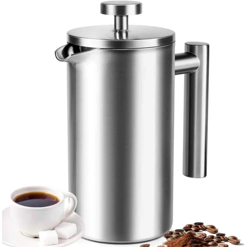 

ABAE-Frenchpress 34 Oz, Full Stainless Steel Frenchpress Coffee Maker 4 Cups, Upgrated Doublewalled Insulated French Coffee