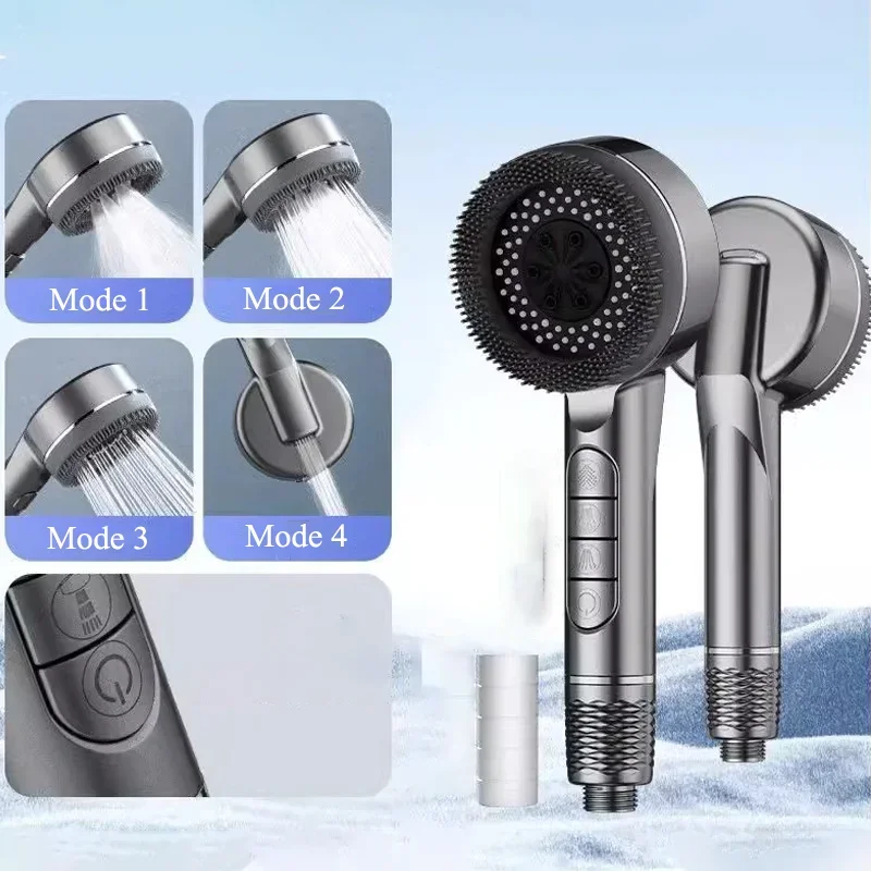 

Multi-functional Shower Head Filtered Supercharged Four-speed Adjustment With Water Seal Home Shower Bathroom Accessories