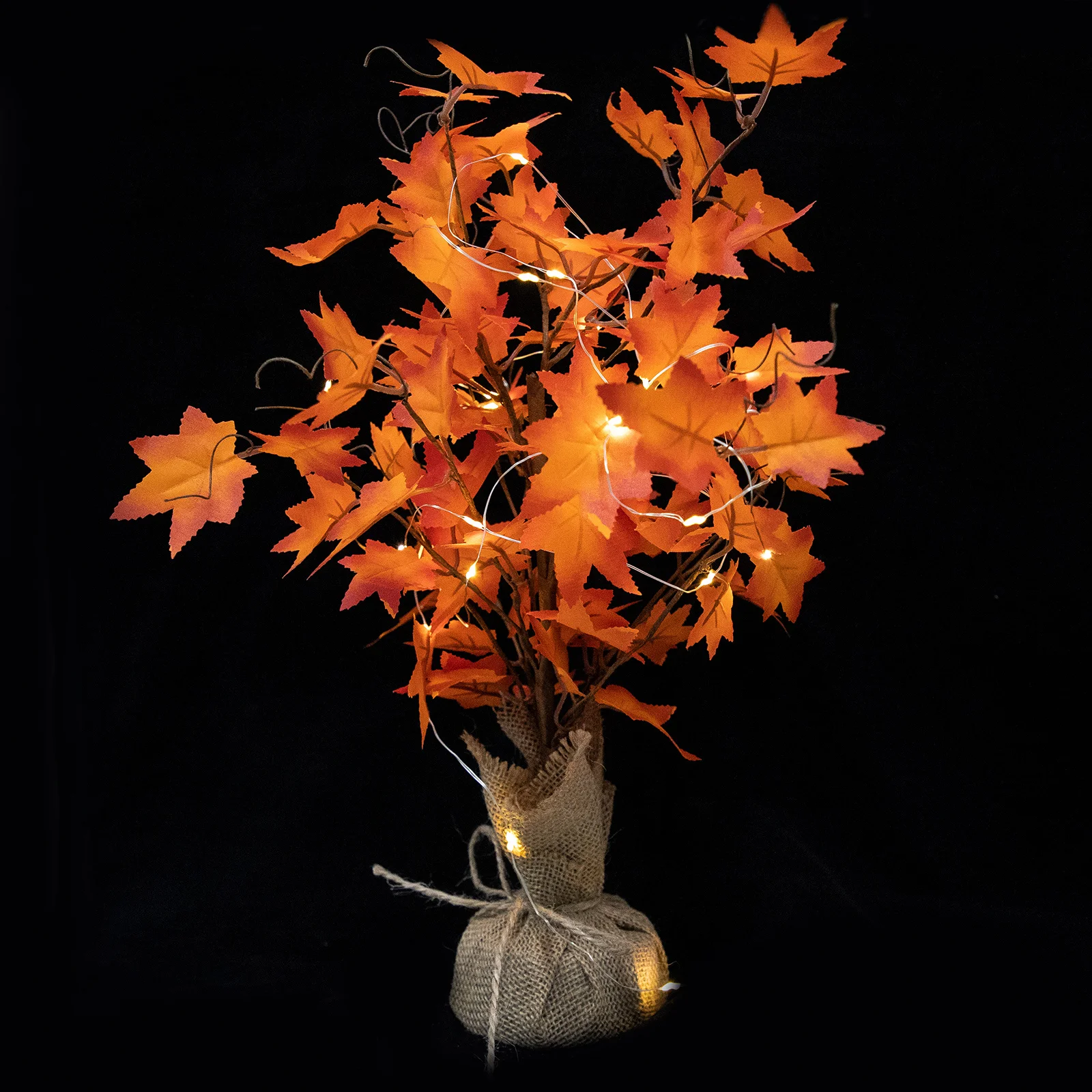 

Autumn Lighted Maple Tree Thanksgiving Day Lamp Indoor Decorative Branch Light Ornament Creative Festival Tree for Farmhouse