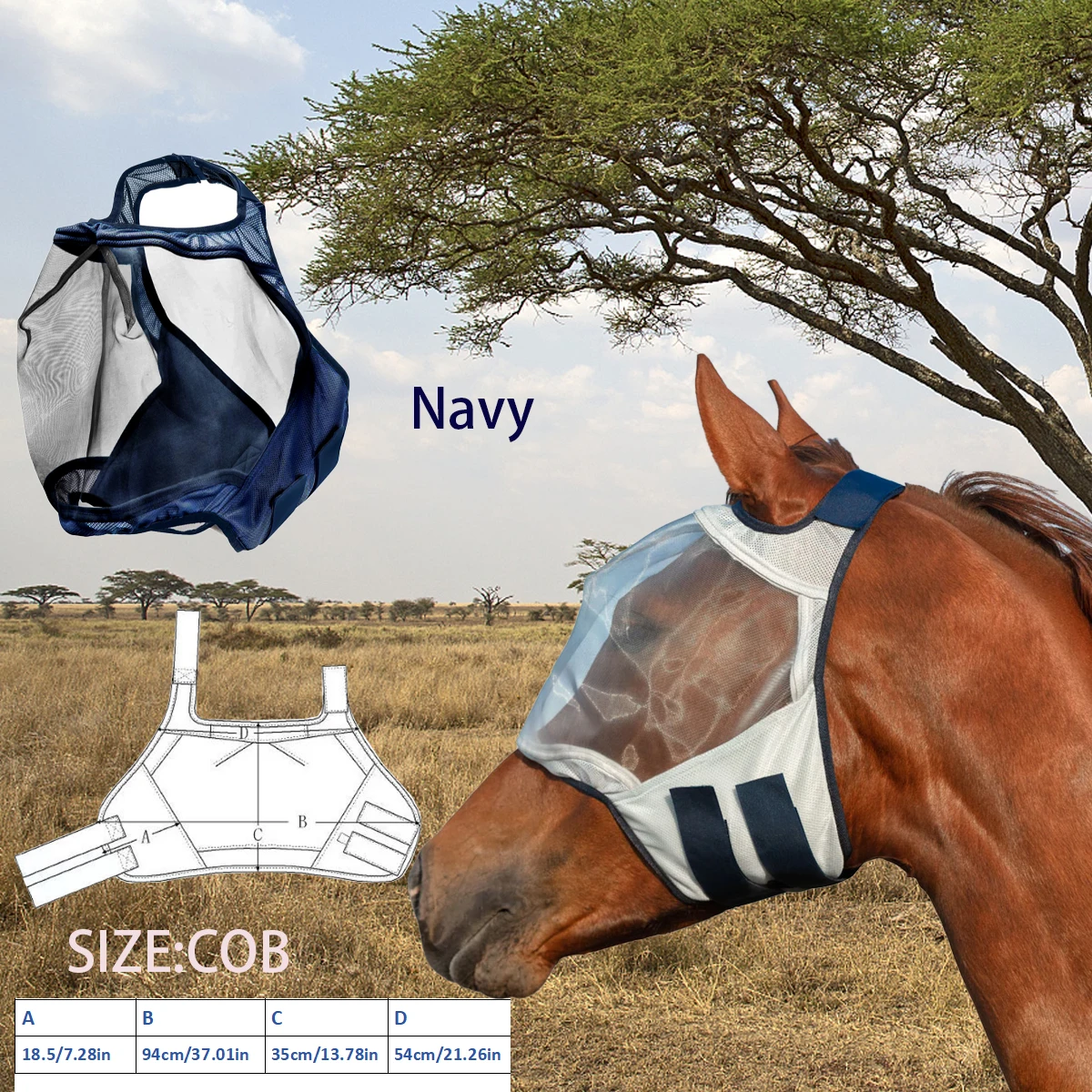 Highly Breathable Horse Mesh Fly Mask