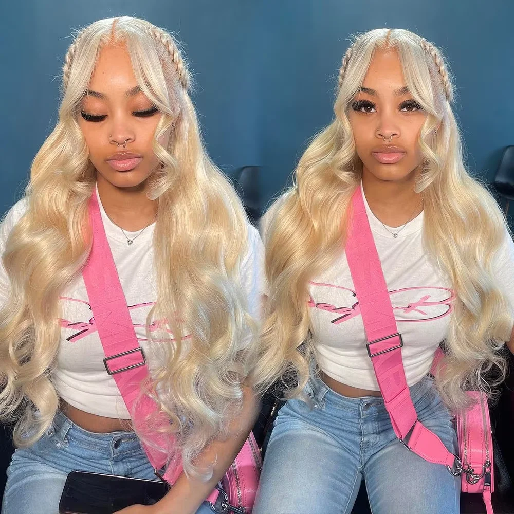 613 Blonde Body Wave 13x4 HD Transparent Lace Front Wig Pre Plucked Hairline Smooth Texture Easy To Restyle For Various Occasions