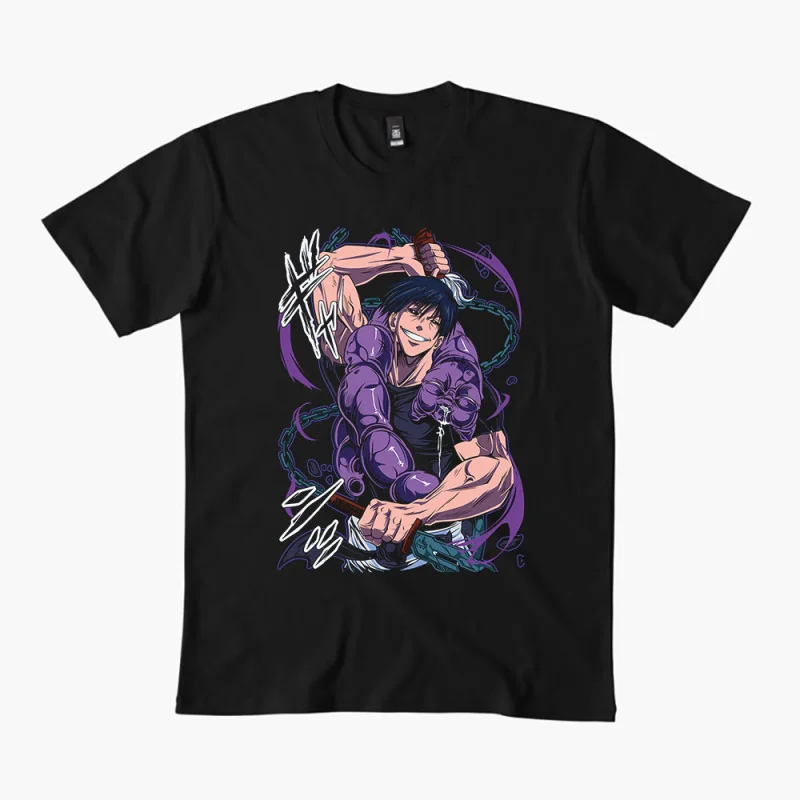 

0309 Toji Fushiguro Anime T shirt Jujutsu Kaisen Manga Men's print Graphic Tee Shirt 100% cotton Y2K clothes All size tops S-6XL