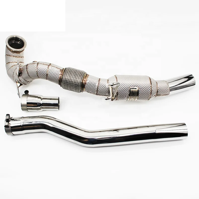 Head Section High flow Pipes Exhaust Pipes branch downpipe Exhaust Pipe with catalyst for VW GOLF MK7R/7.5R  golfR  R 2.0T