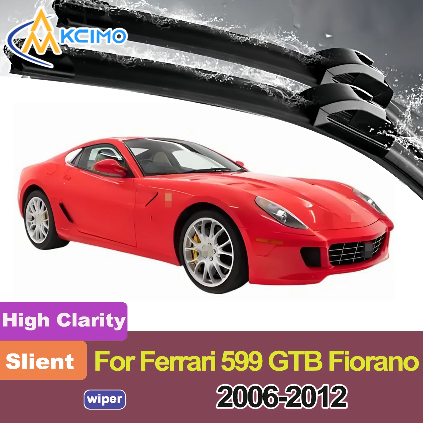 

2PCS New Front Windshield Wiper Blade for Ferrari 599 GTB Fiorano F141 2006-2012 Front Windshield Auto Wipers Blade Accessories