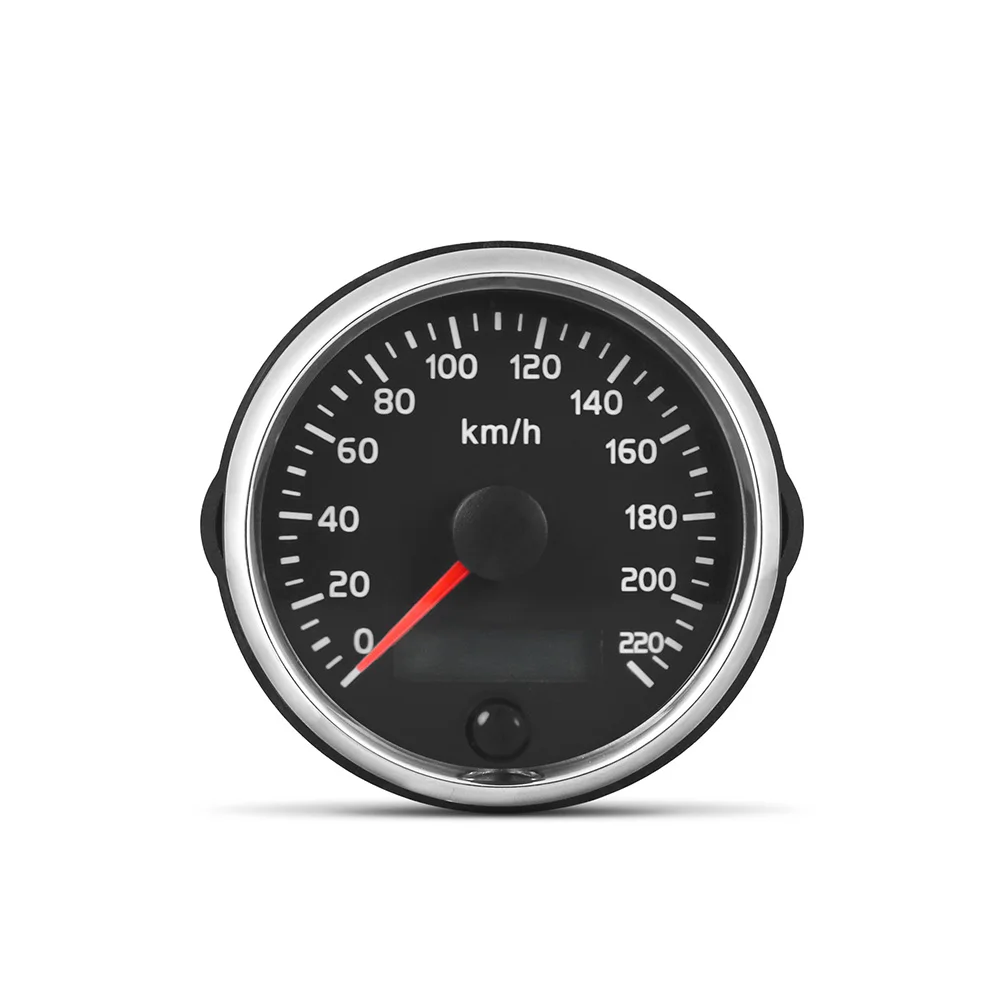 

85mm 220km/h Speedometer 10 Color LED Backlight 12V 24V Universal For Car Truck Boat Gauge with LCD Display