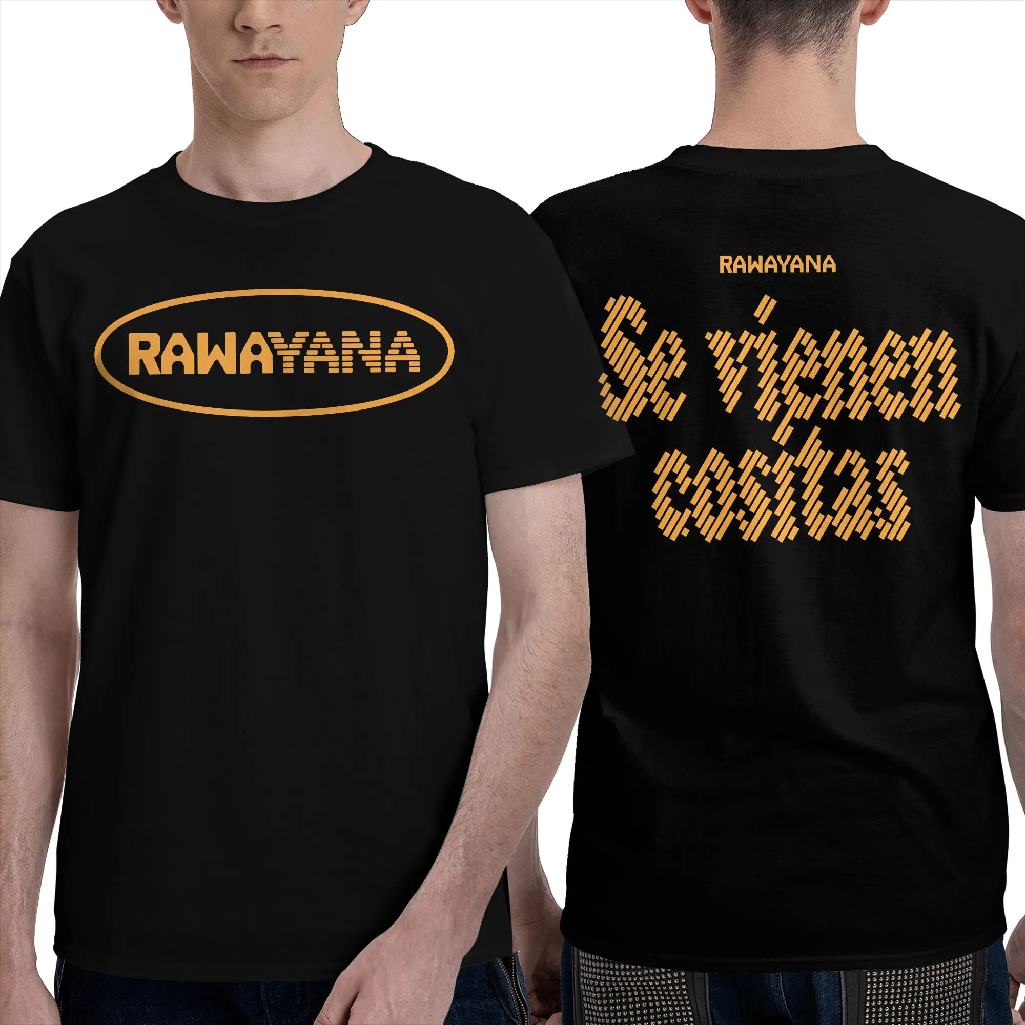 Oversized T-Shirt Rawayana Donde Es El After Music 100% Cotton T Shirts  Novelty Tshirt for Man Summer Y2K Casual Short Sleeve