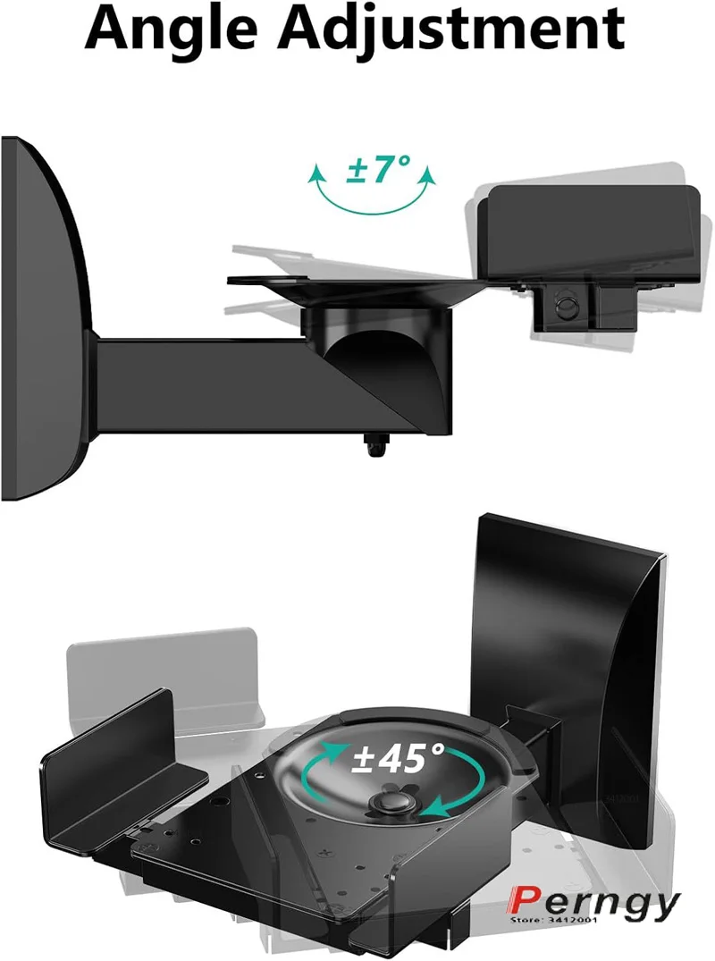 1 pair=2pcs SW-70 popular steel speaker wall mount bracket clamp width adjustable rotate all direction tilt  25kg load