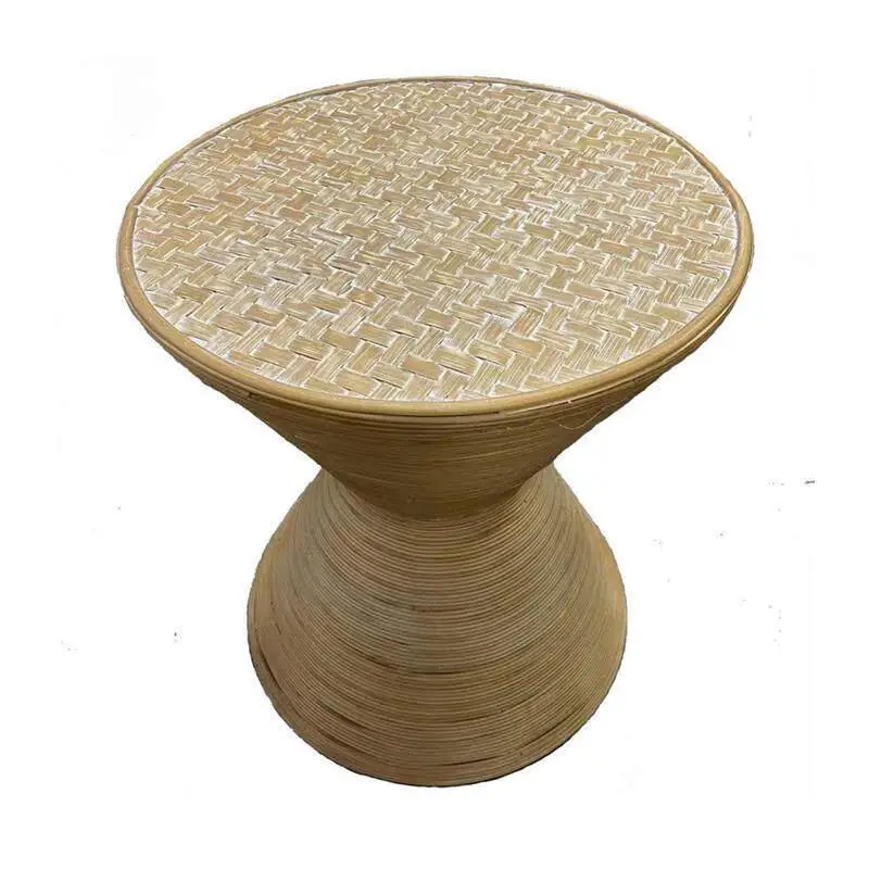 Bamboo and rattan living room coffee table, handmade bamboo weaving, storage corner table, small apartment side table ornament