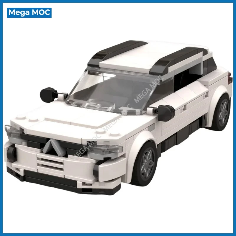 Modern Compact SUV MOC Building Blocks Sleek Crossover Family Automobile Model DIY Assembly Brick Desktop