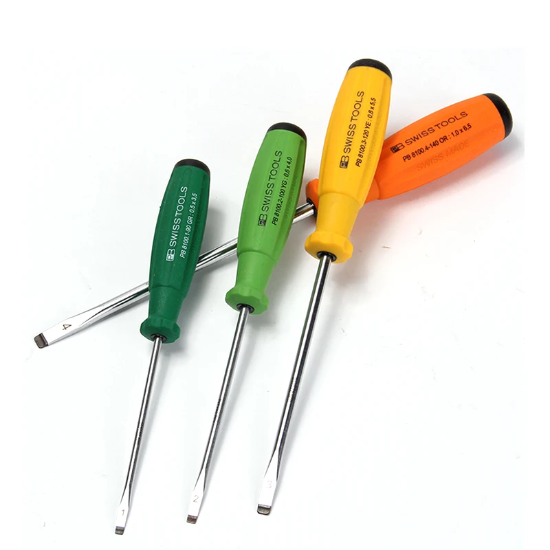 Imagem -06 - Swiss-swissgrip Chaves de Fenda Parafusos com Fenda Muti Cor Cor Codificada Pelo Punho Tamanho 8100 8190 pb