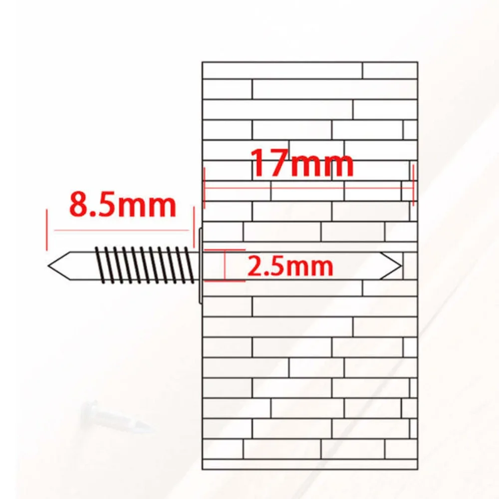 Double-HEAD รอบด้ายไม่มีรอยต่อเล็บไม่มีเครื่องหมายสาย Baseboard สนิมรอบสกรูเกลียวความแข็งแรงสูง