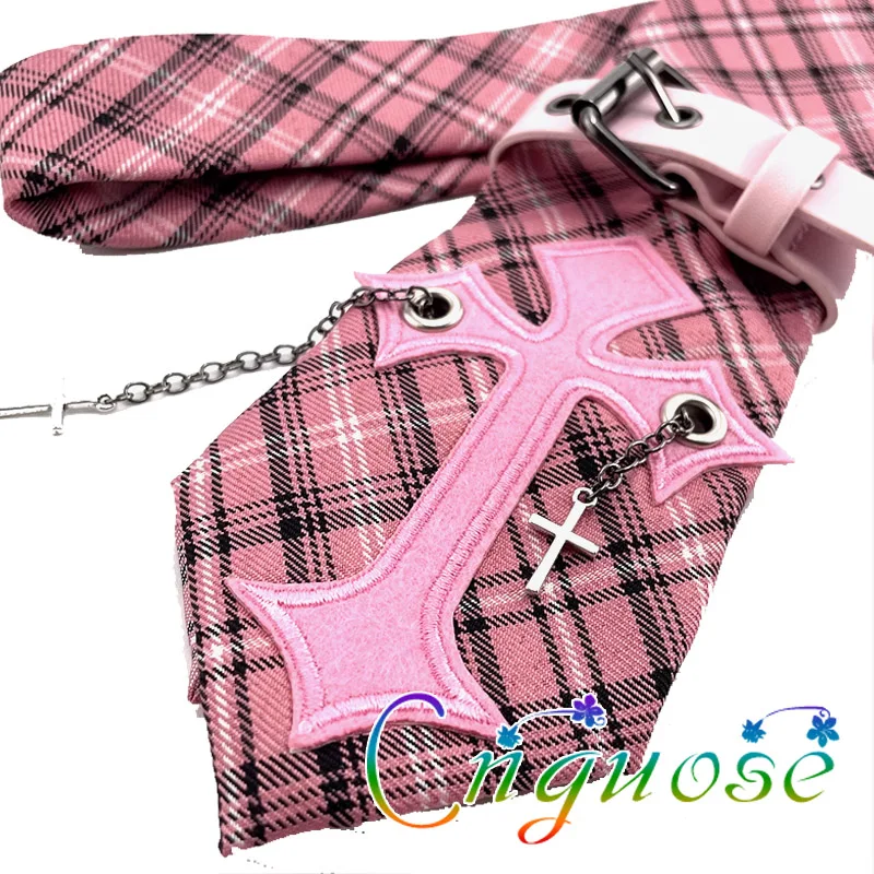 womens-subculture-pink-plaid-rock-punk-style-japanese-version-y2k-college-style-tie-2023