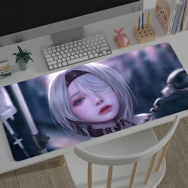 Alas Mouse Hitam Besar Bertahan Hidup Abadi Kembali Karet Keyboard Mouse Karpet Anti-Slip Gamer Mouse Pad Coaster PC Karpet Mousepad