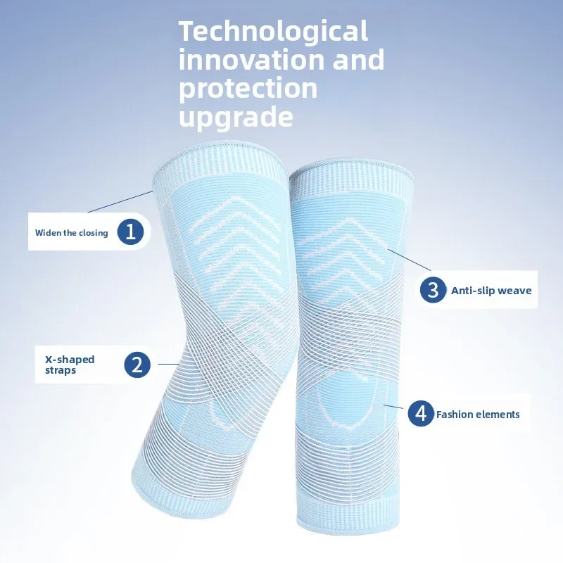 Men Women Four Seasons Sports Knee Protective Brace With Straps Warm Running Joint Support Recovery Sleeve