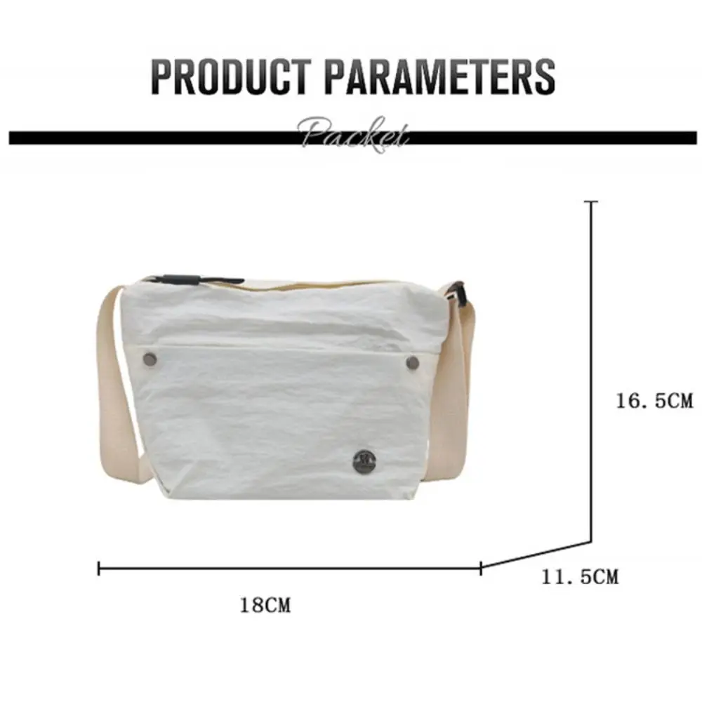 Ultra-Light Nylon Crossbody Bag Zipper Closure Large Capacity Women Bag Adjustable Wide Strap Single-Shoulder Bag Urban Style image 5