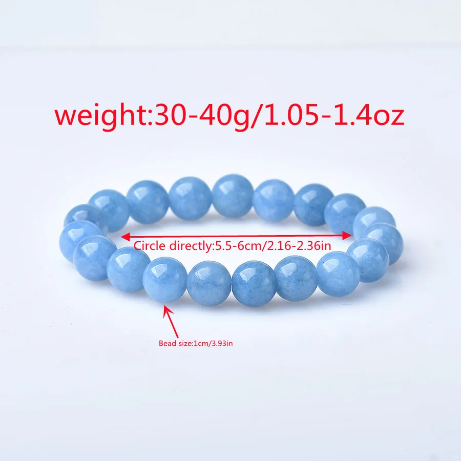 1PC Natural Kyanite bracelet Healing Stone Beads 10mm Hand String Women Crystal Bracelet Jade Hand String DIY Gift