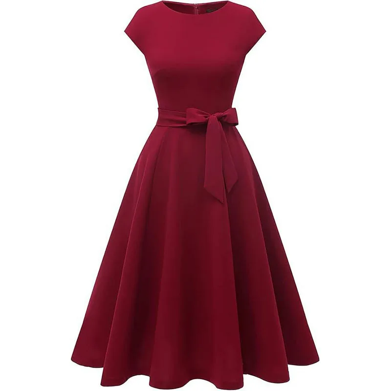 فستان حفلات أنيق برقبة دائرية فستان سهرة بدون أكمام فساتين حفلات الولائم للنساء فستان رسمي للسهرات من فيستدوس دي فييستا #6