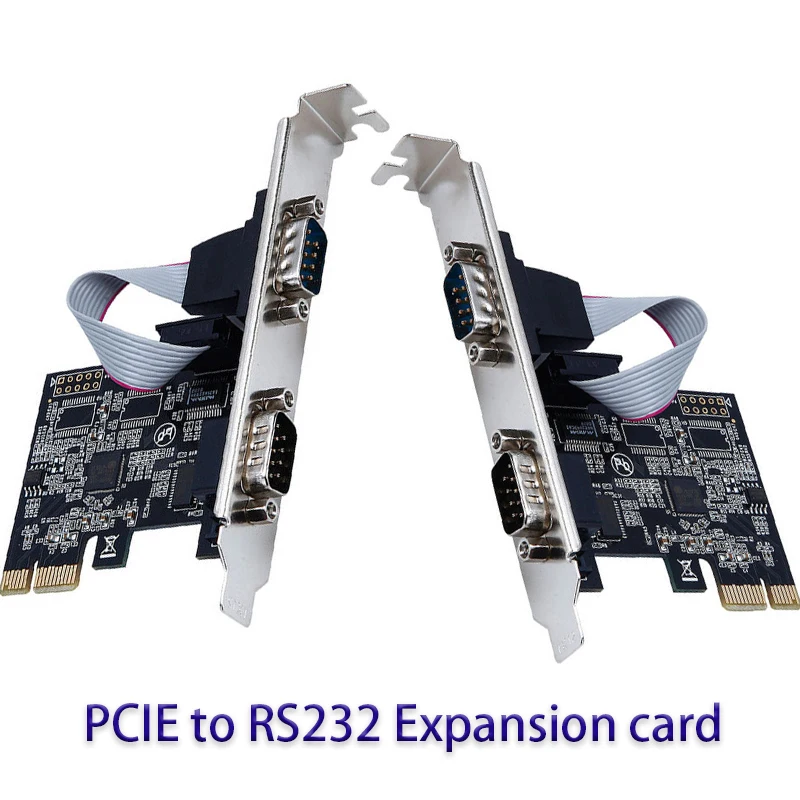 

Последовательная карта PCI-E к RS232 Чип AX99100 Адаптер PCI-E Riser Card Адаптер последовательного порта PCI-E Игровая карта расширения Интернет-сплиттер