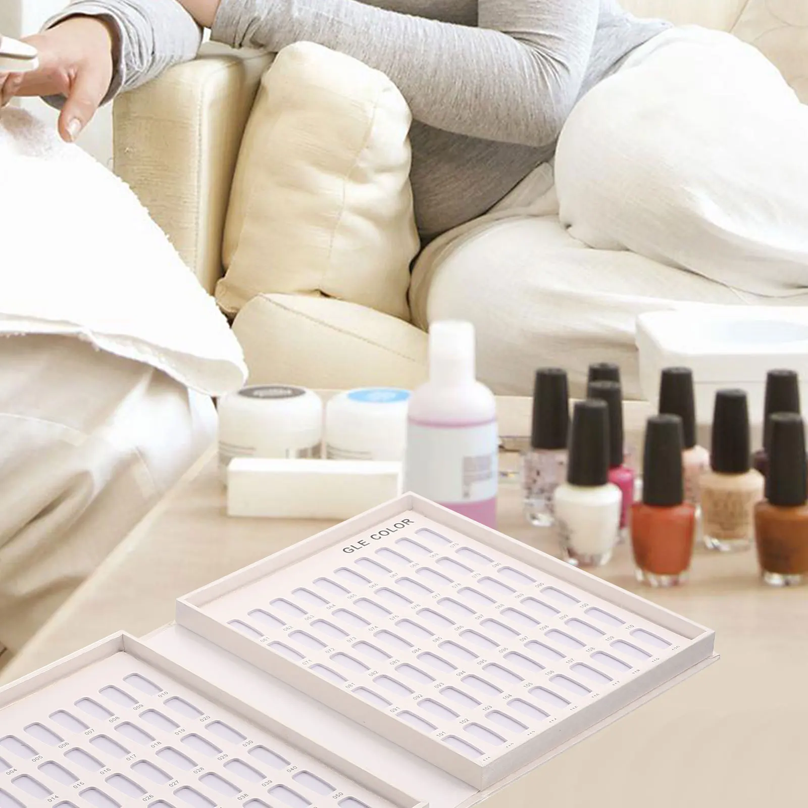 حامل أطراف أظافر بتصميم كتاب لوحة عرض الأظافر، مادة متينة، مريحة لصالونات التجميل وحامل عرض الأظافر للاستخدام الفردي