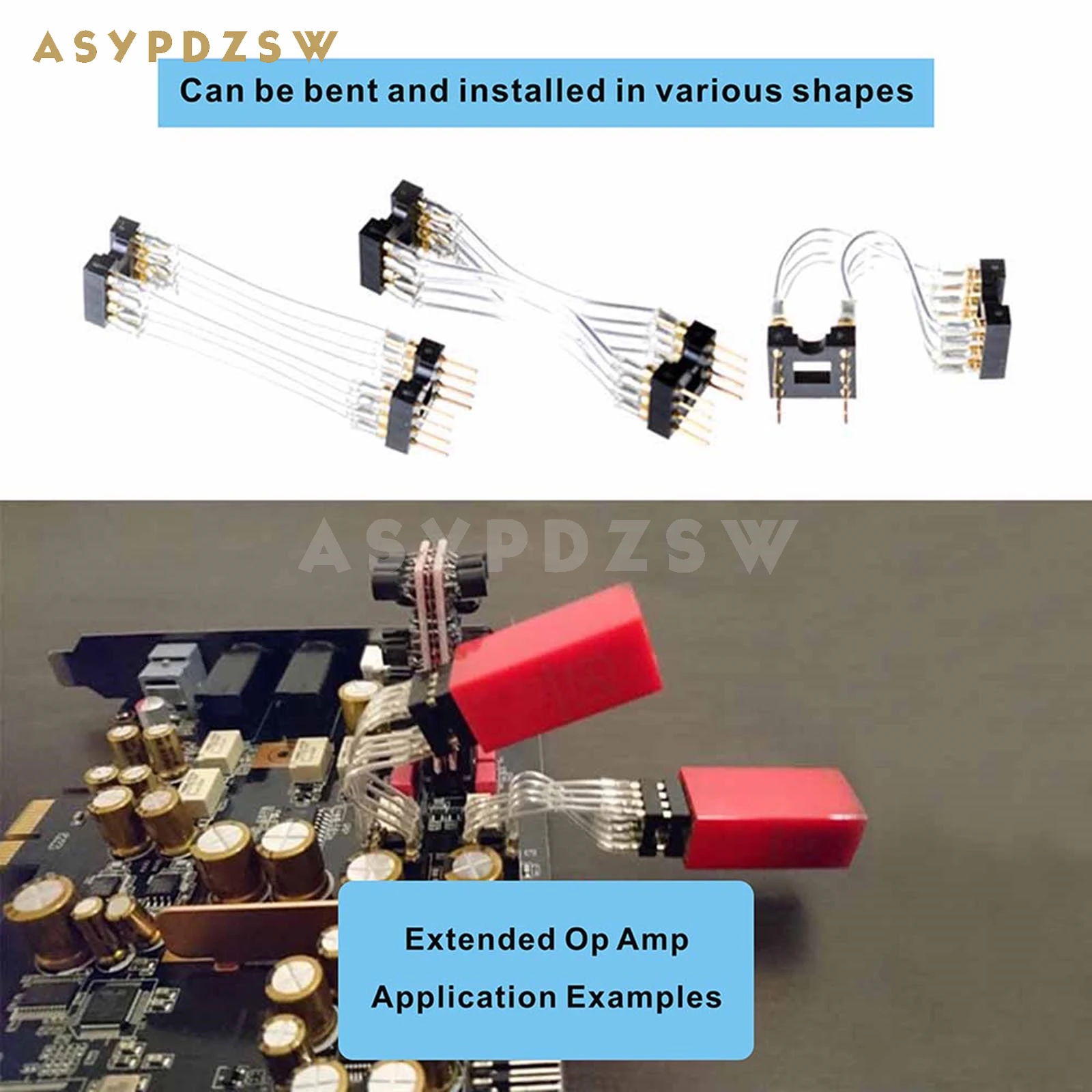 Hi-end 9999 4n prata esterlina fio dip-8 pinos em linha soquete do cabo de extensão para opamp ic discreto op amp