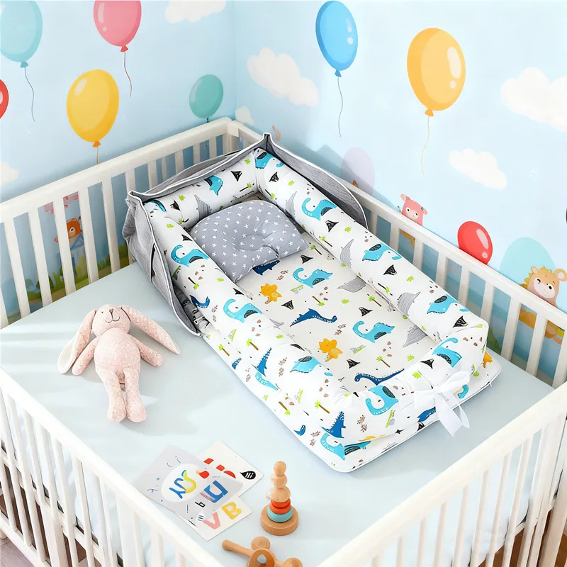 

Newborn Toddler Portable Crib - Foldable Backpack Baby Bassinet Comfortable Travel Sleeping Cradle