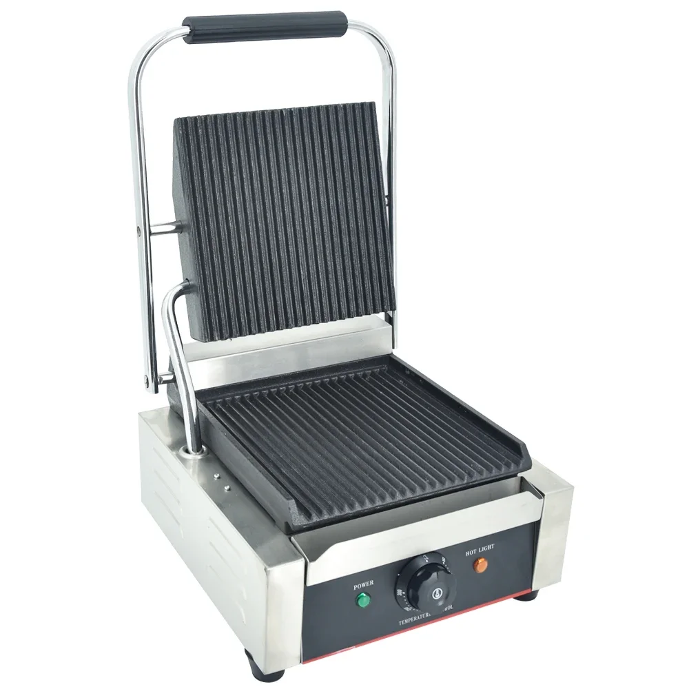 Factory Wholesale Contact Grill Commercial For Flat Sandwich Panini Press Maker