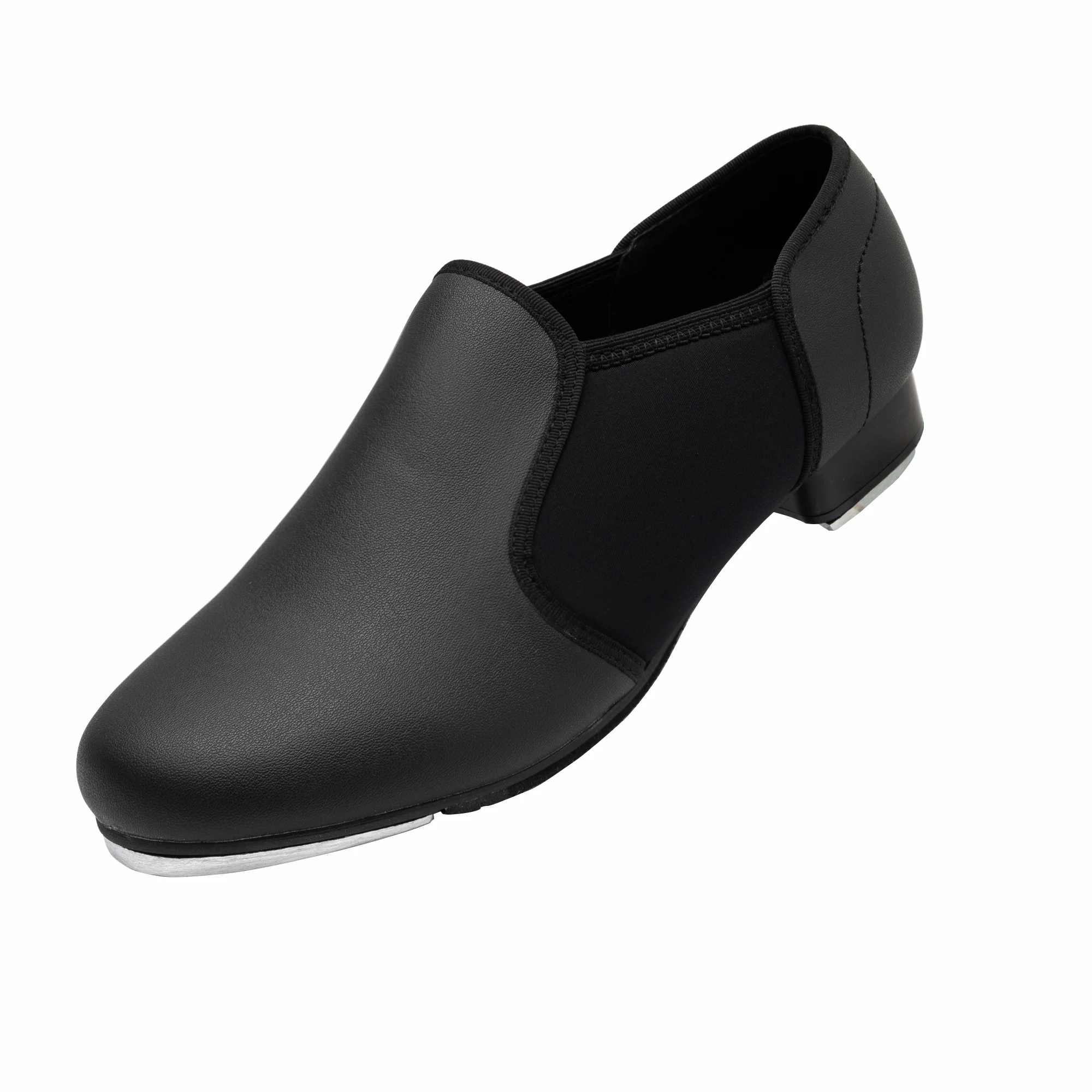 Chaussures de danse unisexes en cuir PU pour femmes et hommes, chaussures de claquette à enfiler