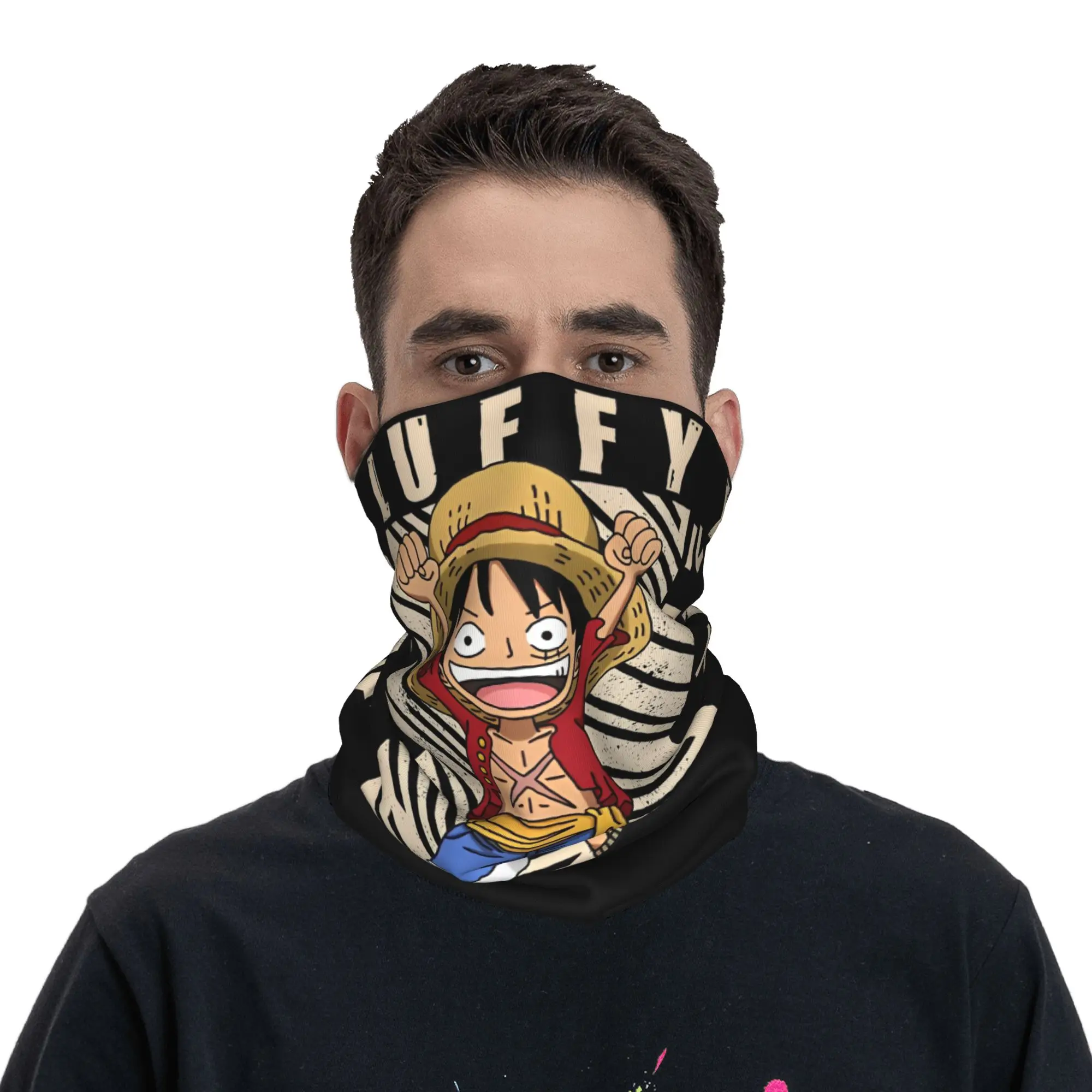 원피스 몽키 D 루피 랩 스카프 머천다이즈 넥 게이터 반다나 스카프 여름 사이클링 헤어 밴드 손목 랩 유니섹스 통기성