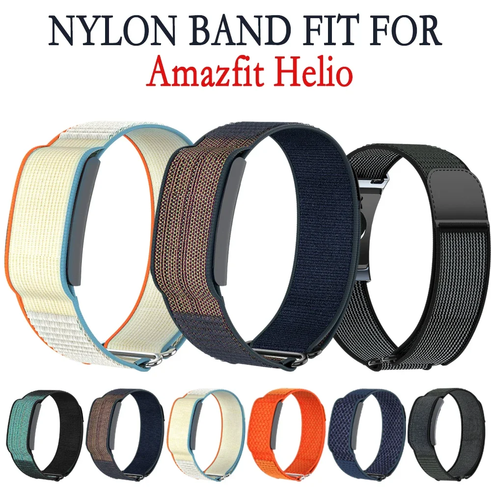 

Нейлоновый ремешок для Amazfit Helio, оригинальный нейлоновый спортивный ремешок для спортзала, полное покрытие, регулируемый удобный браслет для Helio, мужской и женский ремешок