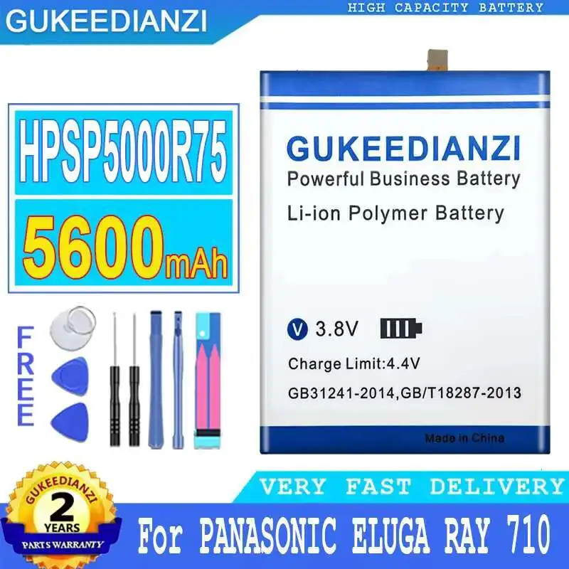 

For Panasonic Eluga Ray 710 High-Efficiency 5600Mah Mobile Phone Battery HPSP5000R75
