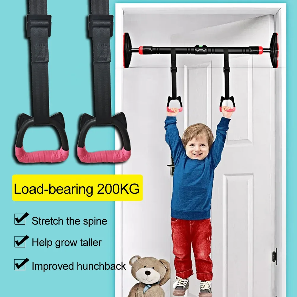 Gymnastics Rings Non-Slip Bear Load 200KG Exercise Rings For Home Kids Gym Ring With Adjustable Straps Buckles Indoor Fitness