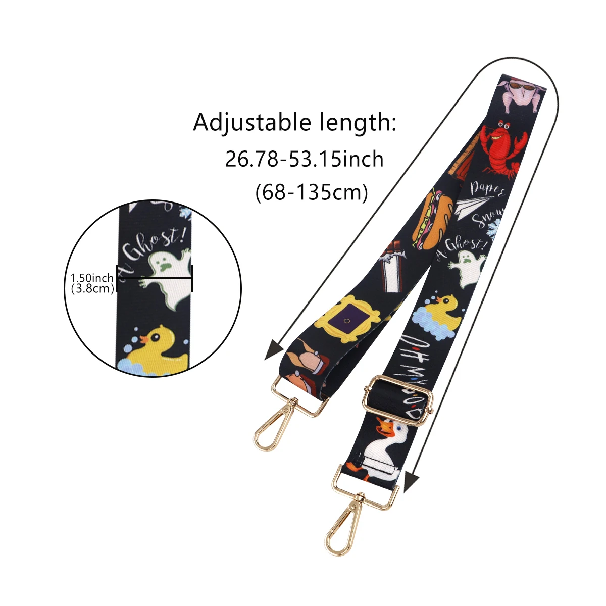 Classic TV Show Friends Messenger Bag Shoulder Strap Bag Strap One Shoulder Adjustable Shoulder Strap Accessories Bag Strap