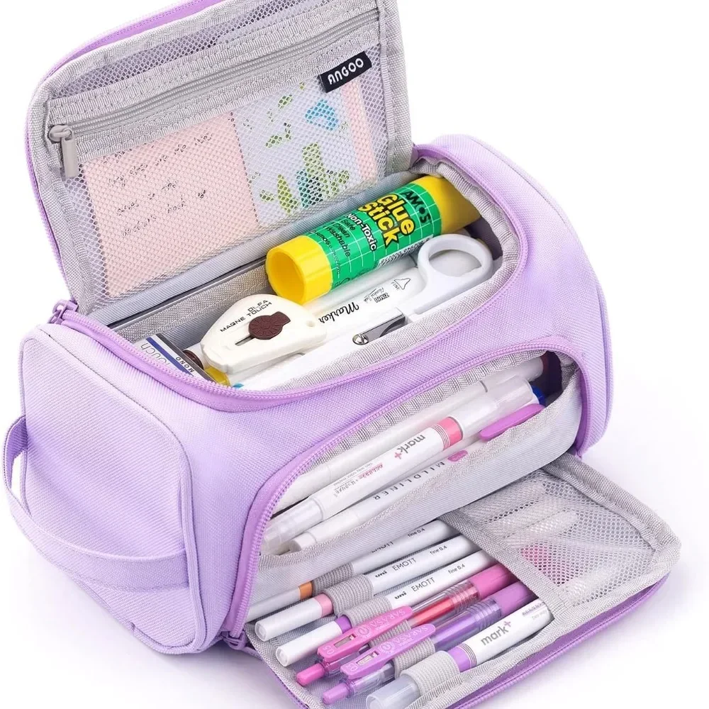 

Super Big Cute Pencilcase Portable Multifunctional Pencil Box Large Capacity 2 Layer Stationery Organizer School Supplies Gift